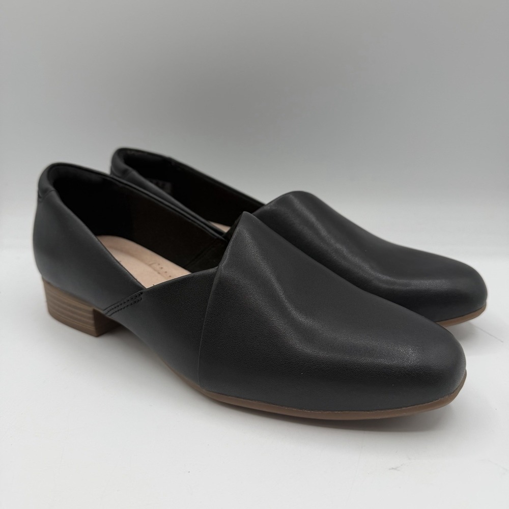 Clarks Juliet Palm Pumps Womens Sz 6.5 M Black Leather Comfort Shoes